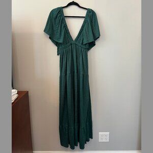 Free People Small Green Emerald Spell La La Maxi Dress